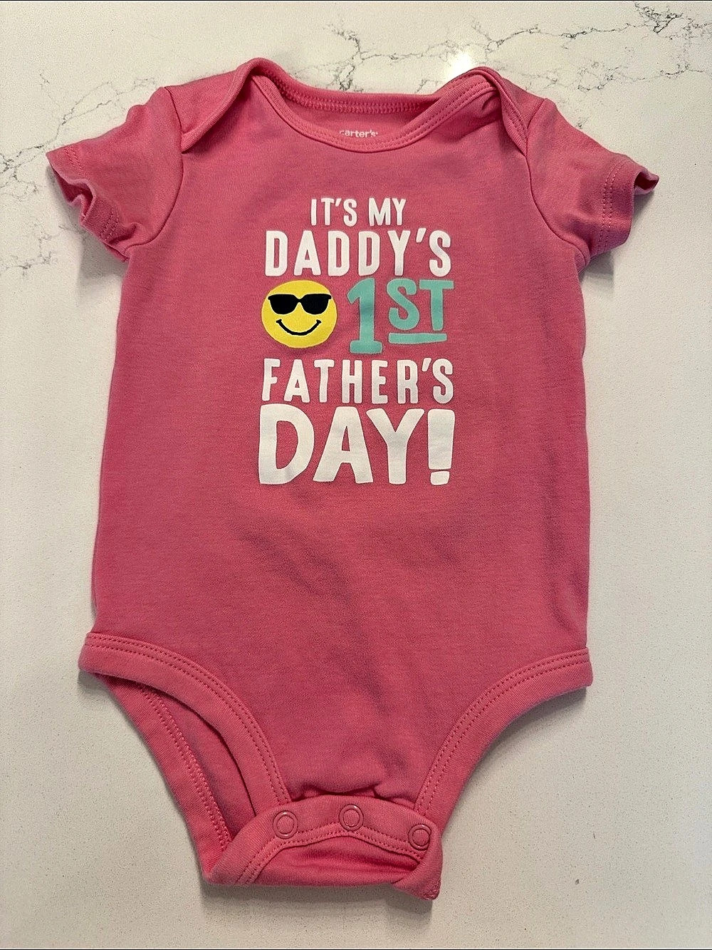 Carter's It's My Daddy's 1st Father's Day Bodysuit Pink